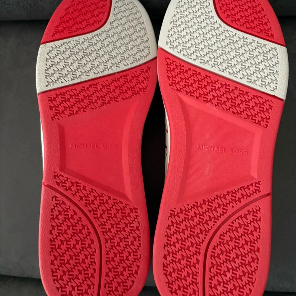 Michael Kors Red and White Athletic Shoes - Picture 10 of 11